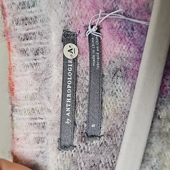 'By Anthropologie' Fuzzy Long Sleeve Floral Sweater - Picture 4 of 7